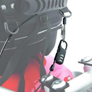 Tank Bag Accesorries Combination lock with wire rope