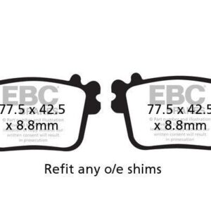 Brakes - FA436HH Fully Sintered - EBC (Rear)