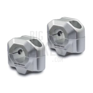 SW-Motech 20mm Handlebar Risers for 22mm Handlebars - Silver
