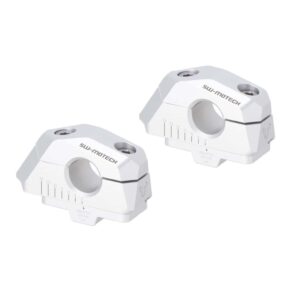 SW-Motech 25mm Variable Barback Risers for 22mm Handlebars - Silver