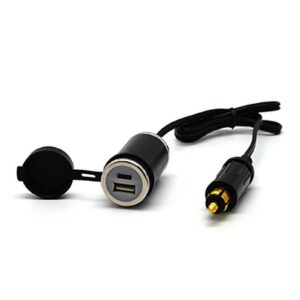 DIN (Hella) to 36W PD USB-C + QC 3.0 (Cabled)