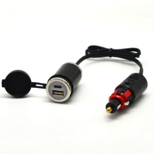 DIN + CIG to 36W PD USB-C + QC 3.0 (CABLED)