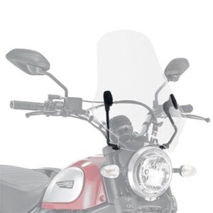 GIVI 7407A - CLEAR SCREEN - DUCATI SCRAMBLER - Fitting kit A7407A required
