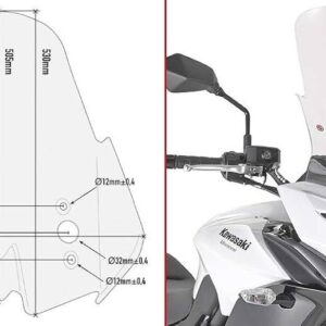 GIVI D4114ST - CLEAR WINDSCREEN - VERSYS 650 ('15-'16)