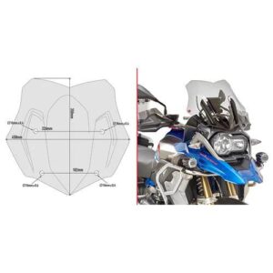 GIVI D5124B - SPORTS LOW SMOKED SCREEN - BMW R1200 GSA / R1250GSA