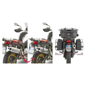 PLR5127 - RAPID-RELEASE MONOKEY PANNIER HOLDER - BMW F 750 GS / F 850 GS / GSA / F 900 GS