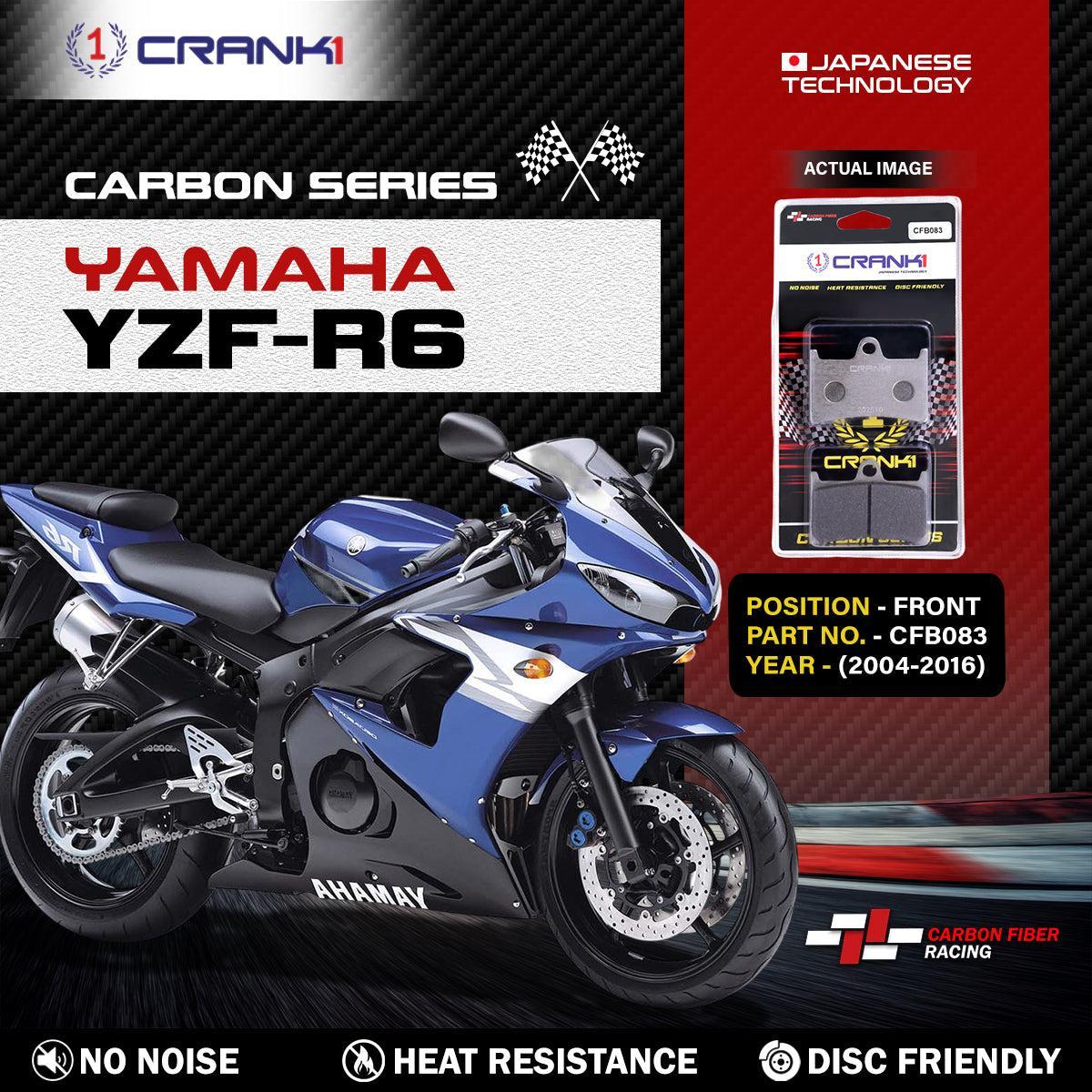 Carbon Brake Pads For Yamaha YZF-R6 (2004-2016) - Front - CFB083 - 2 Sets
