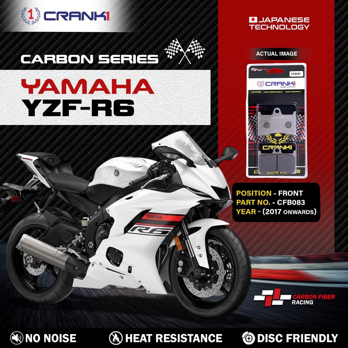 Carbon Brake Pads For Yamaha YZF-R6 (2017 Onwards) - Front - CFB083 - 2 Sets