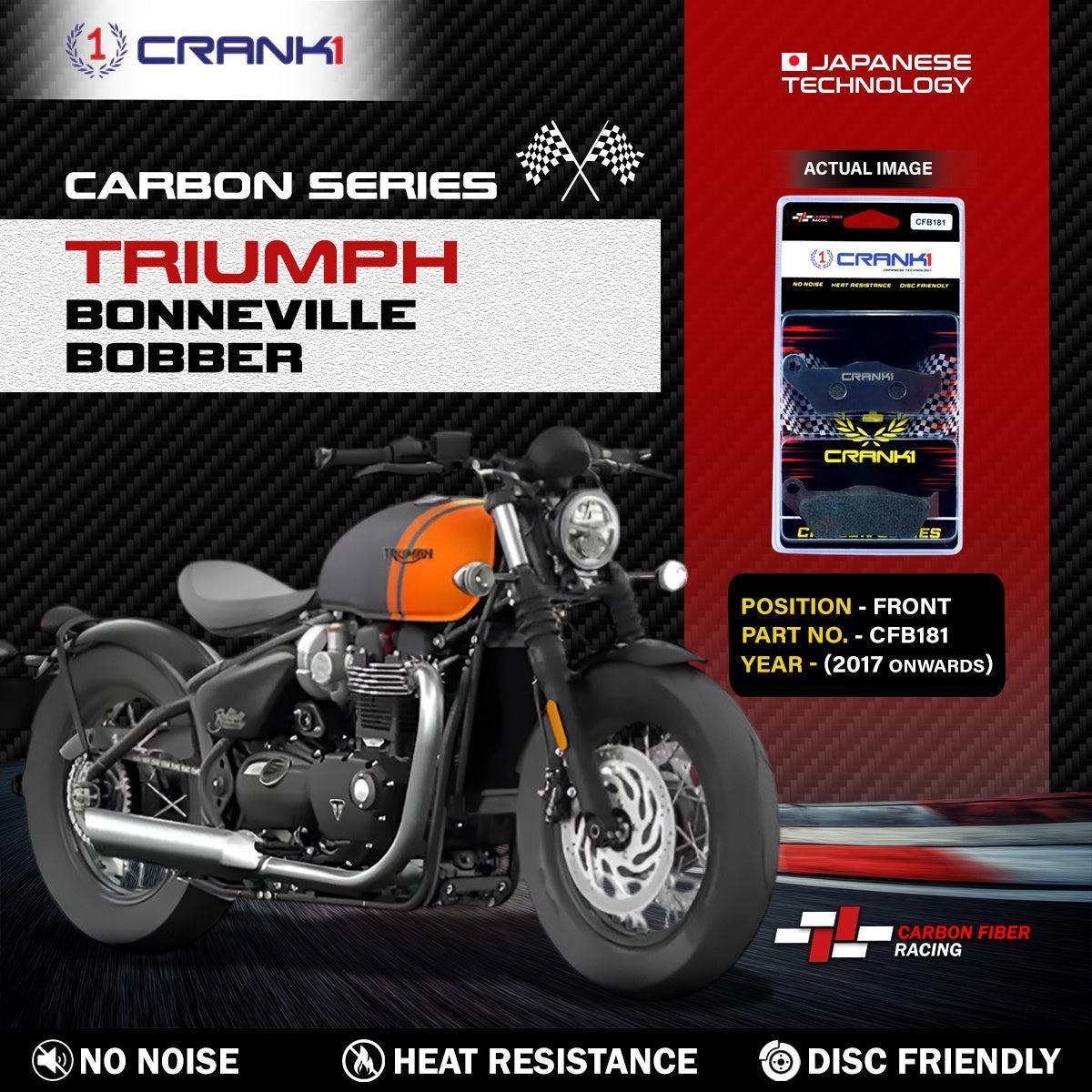 Carbon Brake Pads For Triumph Bonneville Bobber (2017 Onwards) - Front - CFB181 - 2 Sets