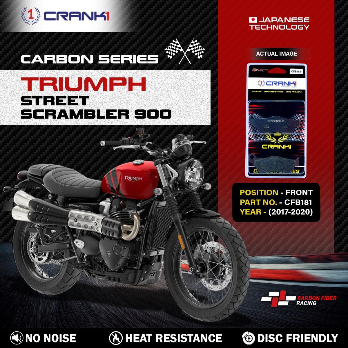 Carbon Brake Pads For Triumph Street Scrambler 900 (2017-2020) - Front - CFB181 - 2 Sets