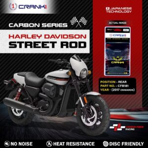 Carbon Brake Pads For Harley DavidsonŒæStreetŒæRod (2017 Onwards) - Rear - CFB181 - 1 Set