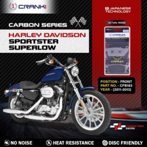 Carbon Brake Pads For Harley DavidsonŒæSportster SuperLow (2011-2013) - Front - CFB183 - 1 Set
