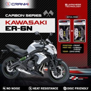 Carbon Brake Pads For Kawasaki Er-6n (2012-2016) - Front - CFB922 + CFB132 - 2 Sets