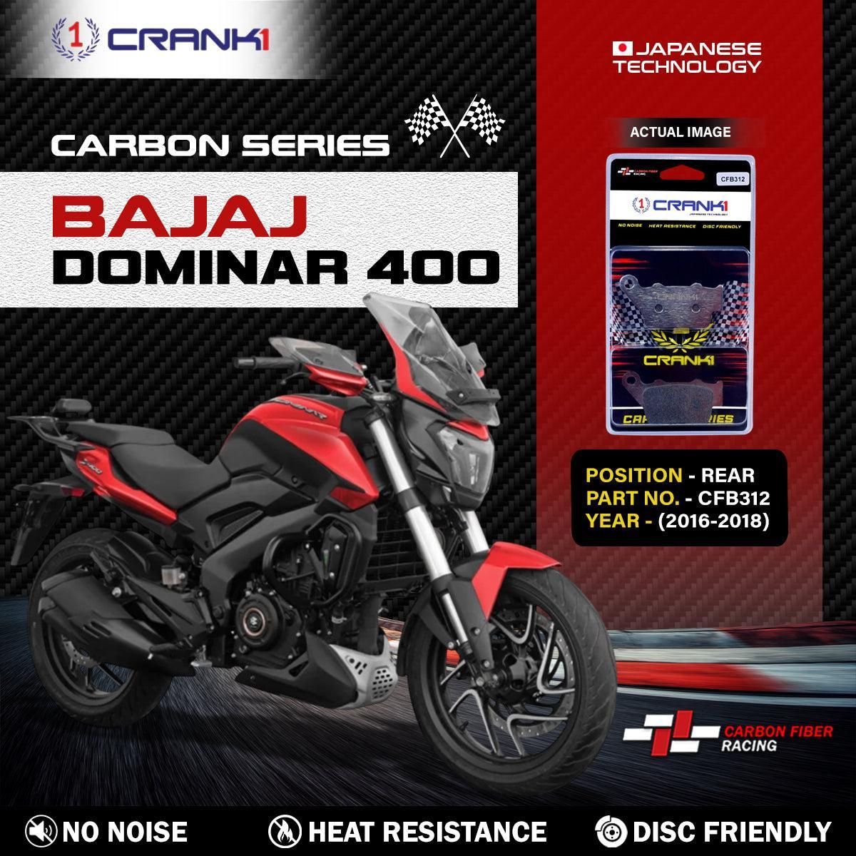 Carbon Brake Pads For Bajaj Dominar 400 (2016-2018) - Rear - CFB312 - 1 Set