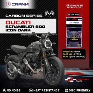Carbon Brake Pads For Ducati Scrambler 800 Icon Dark (2019 Onwards) - Rear - CFB312 - 1 Set