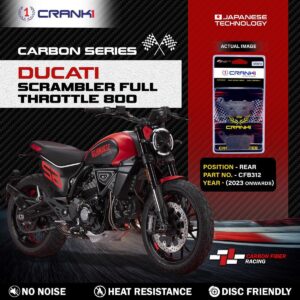 Carbon Brake Pads For Ducati Scrambler Full Throttle 800 (2023 Onwards) - Rear - CFB312 - 1 Set