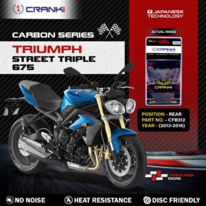 Carbon Brake Pads For Triumph Street Triple 675 (2013-2016) - Rear - CFB312 - 1 Set