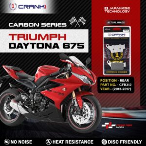 Carbon Brake Pads For Triumph Daytona 675 (2013-2017) - Rear - CFB312 - 1 Set