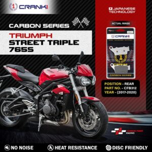 Carbon Brake Pads For Triumph Street Triple 765S (2017-2020) - Rear - CFB312 - 1 Set