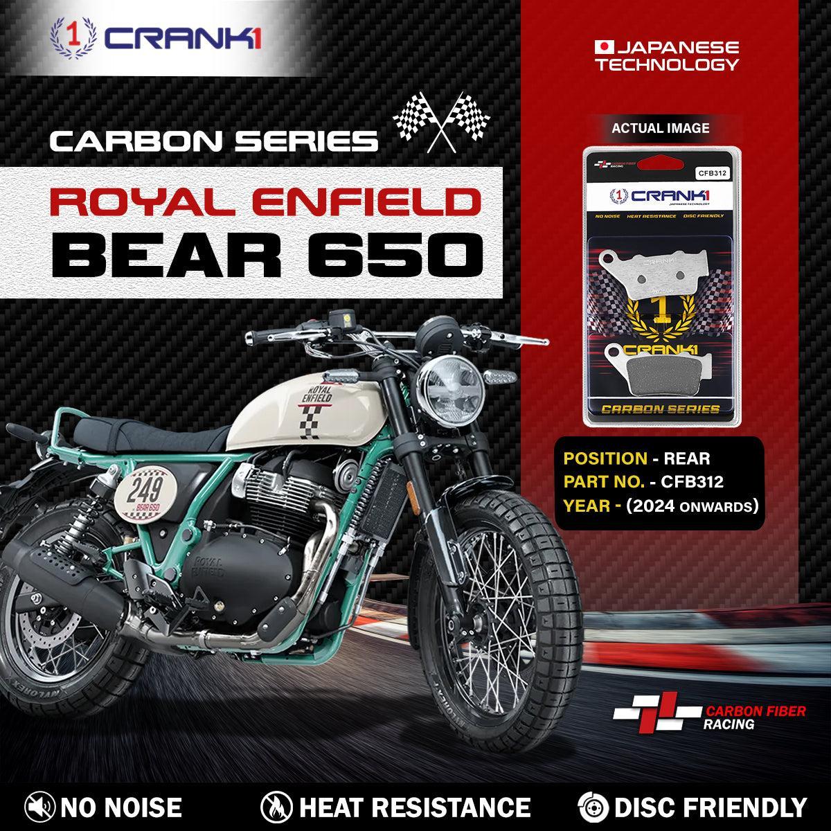 Carbon Brake Pads For Royal Enfield Bear 650 (2024 Onwards) - Rear - CFB312 - 1 Set