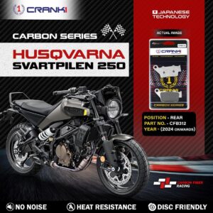Carbon Brake Pads For Husqvarna Svartpilen 250	(2024 Onwards) - Rear - CFB312 - 1 Set