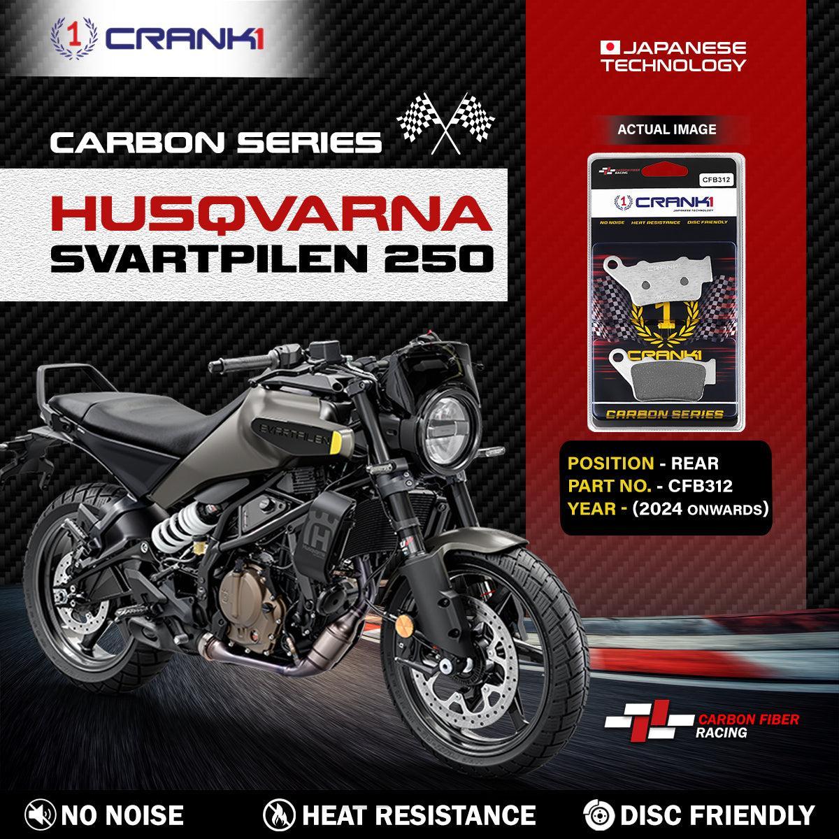 Carbon Brake Pads For Husqvarna Svartpilen 250 (2024 Onwards) - Rear - CFB312 - 1 Set