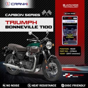 Carbon Brake Pads For Triumph Bonneville T100 (2017 Onwards) - Rear - CFB412 - 1 Set
