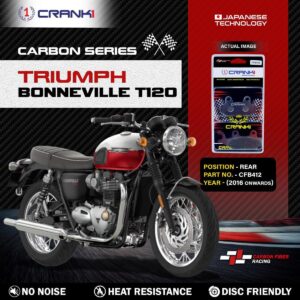 Carbon Brake Pads For Triumph Bonneville T120 (2016 Onwards) - Rear - CFB412 - 1 Set