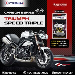 Carbon Brake Pads For Triumph Speed Triple (2011-2016) - Rear - CFB412 - 1 Set