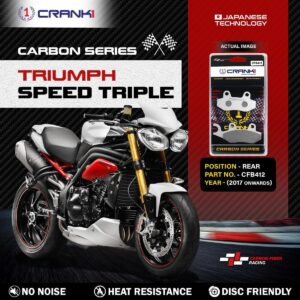 Carbon Brake Pads For Triumph Speed Triple (2017 Onwards) - Rear - CFB412 - 1 Set