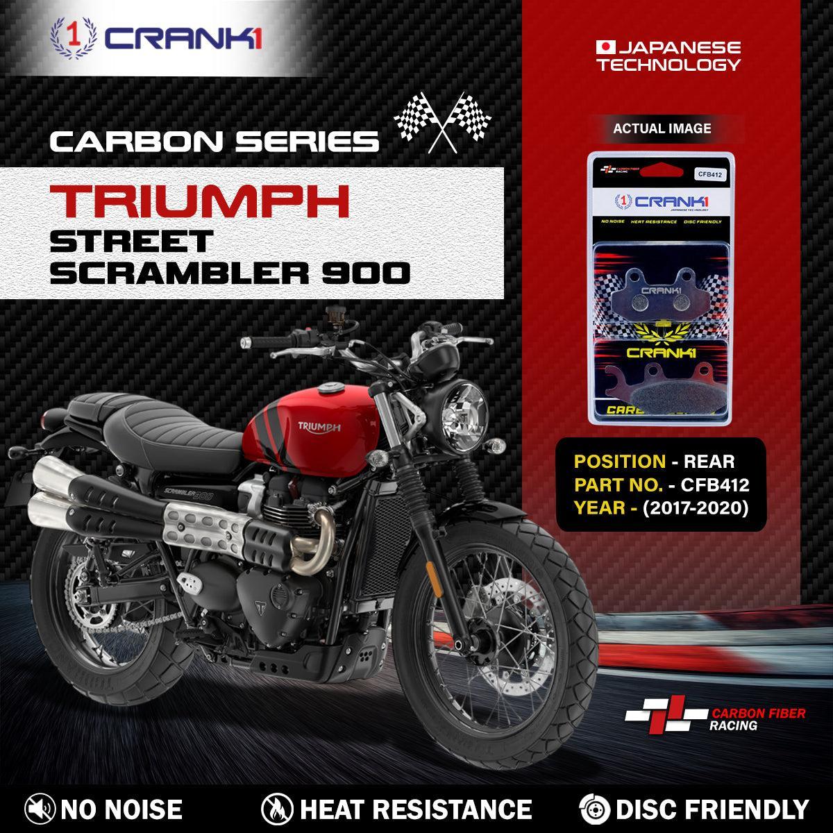 Carbon Brake Pads For Triumph Street Scrambler 900ξ(2017-2020) - Rear - CFB412 - 1 Set