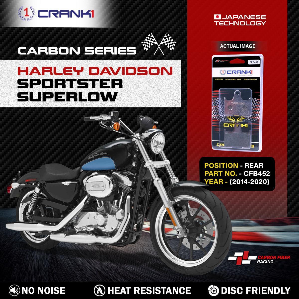 Carbon Brake Pads For Harley Davidson Sportster SuperLow (2014-2020)ξ- Rear - CFB452 - 1 Set