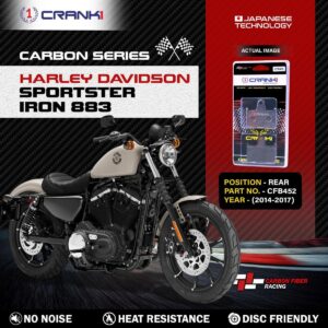 Carbon Brake Pads For Harley Davidson Sportster Iron 883 (2014-2017) - Rear - CFB452 - 1 Set