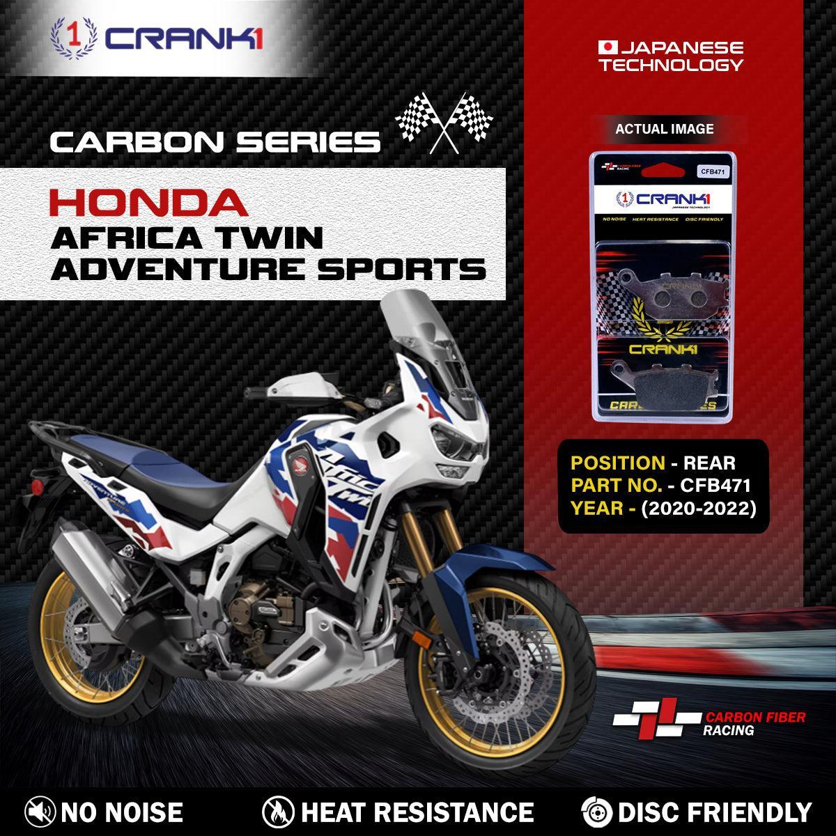 Carbon Brake Pads For Honda Africa Twin Adventure Sports (2020-2022) - Rear - CFB471 - 1 Set