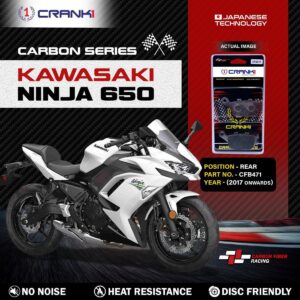 Carbon Brake Pads For Kawasaki Ninja 650 (2017 Onwards) - Rear - CFB471 - 1 Set