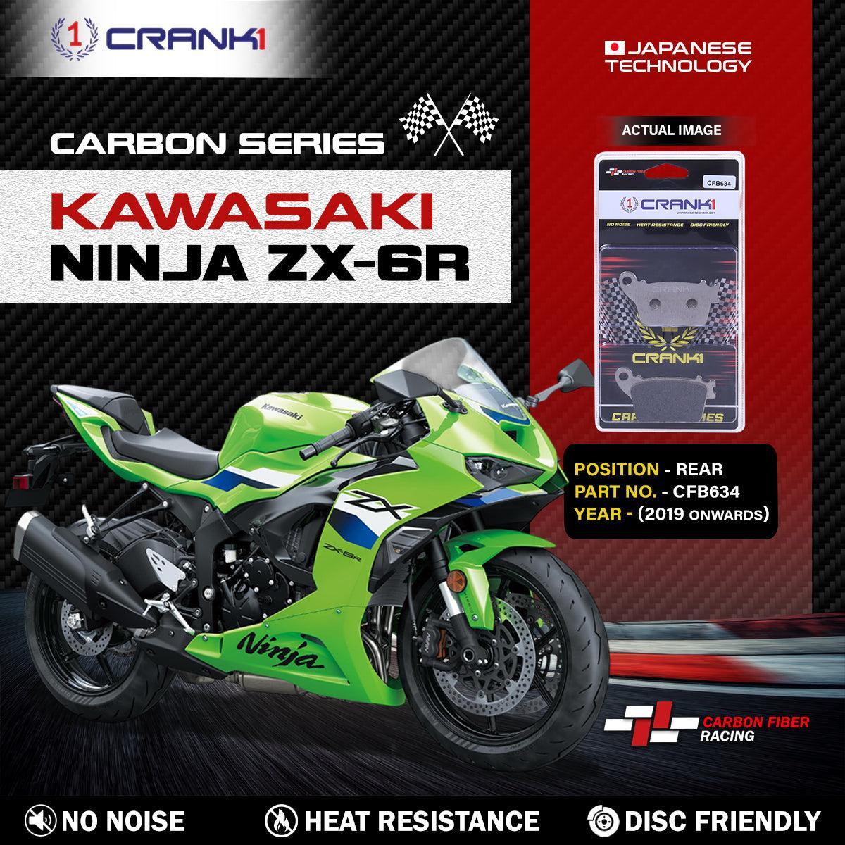 Carbon Brake Pads For Kawasaki Ninja ZX-6R (2019 Onwards) - Rear - CFB634 - 1 Set
