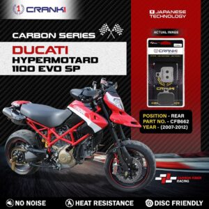 Carbon Brake Pads For Ducati Hypermotard 1100 EVO SP (2007-2012) - Rear - CFB662 - 1 Set