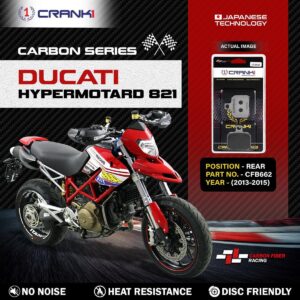 Carbon Brake Pads For Ducati Hypermotard 821 (2013-2015) - Rear - CFB662 - 1 Set