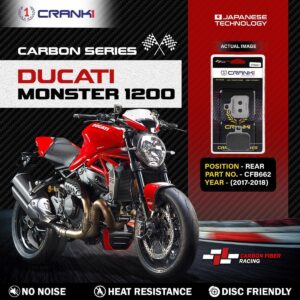 Carbon Brake Pads For Ducati Monster 1200 (2017-2018) - Rear - CFB662 - 1 Set
