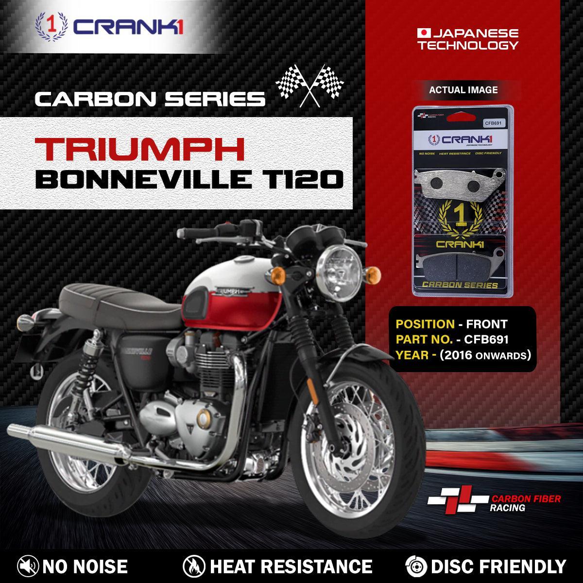 Carbon Brake Pads For Triumph Bonneville T120 (2016 Onwards) - Front - CFB691 - 1 Set