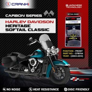 Carbon Brake Pads For Harley DavidsonŒæHeritage Softail Classic (2004-2014) - Front - CFB754 - 1 Set