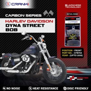 Carbon Brake Pads For Harley DavidsonŒæDyna Street Bob (Upto 2018) - Front - CFB754 - 1 Set