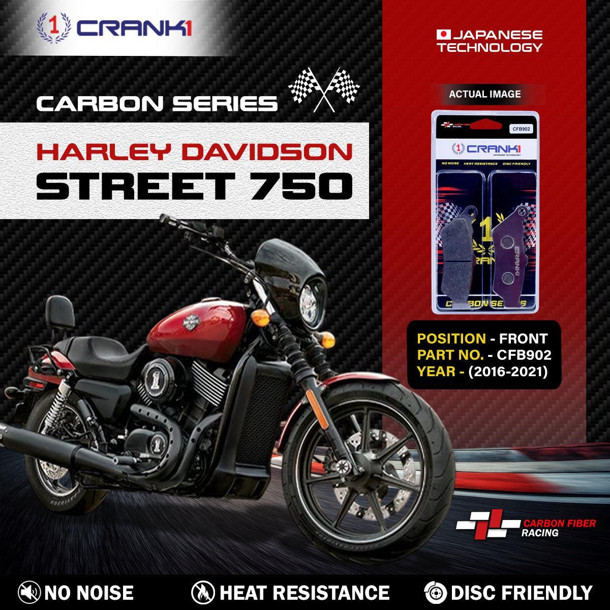 Carbon Brake Pads For Harley DavidsonξStreet 750 (2016-2021) - Front - CFB902 - 1 Set