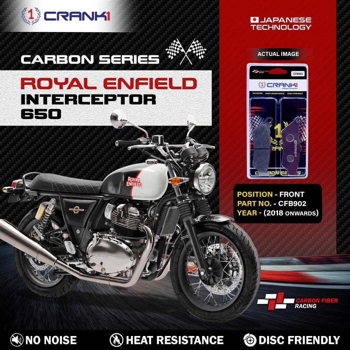 Carbon Brake Pads For Royal Enfield Interceptor 650 (2018 Onwards) - Front - CFB902 - 1 Set