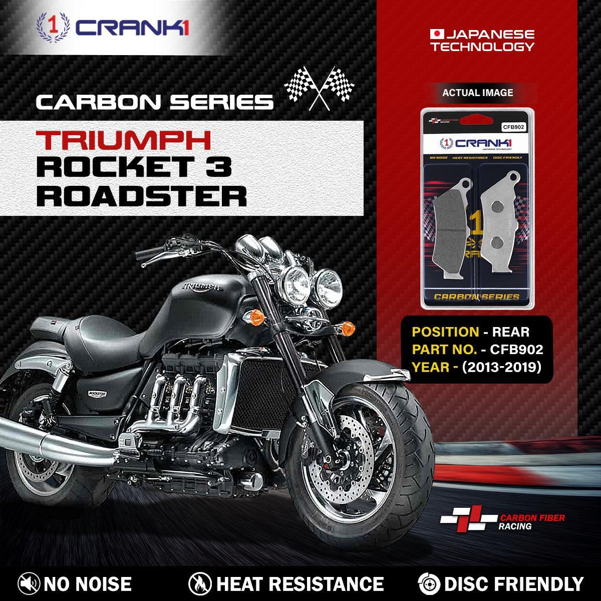 Carbon Brake Pads For Triumph Rocket 3 Roadster (2013-2019) - Rear - CFB902 - 1 Set