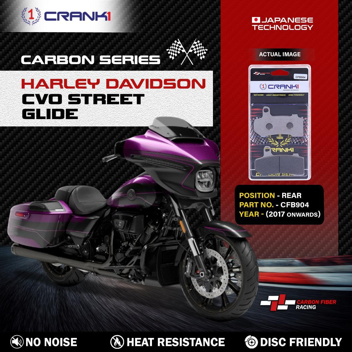 Carbon Brake Pads For Harley Davidson CVO Street Glide (2017 Onwards) - Rear - CFB904 - 1 Set