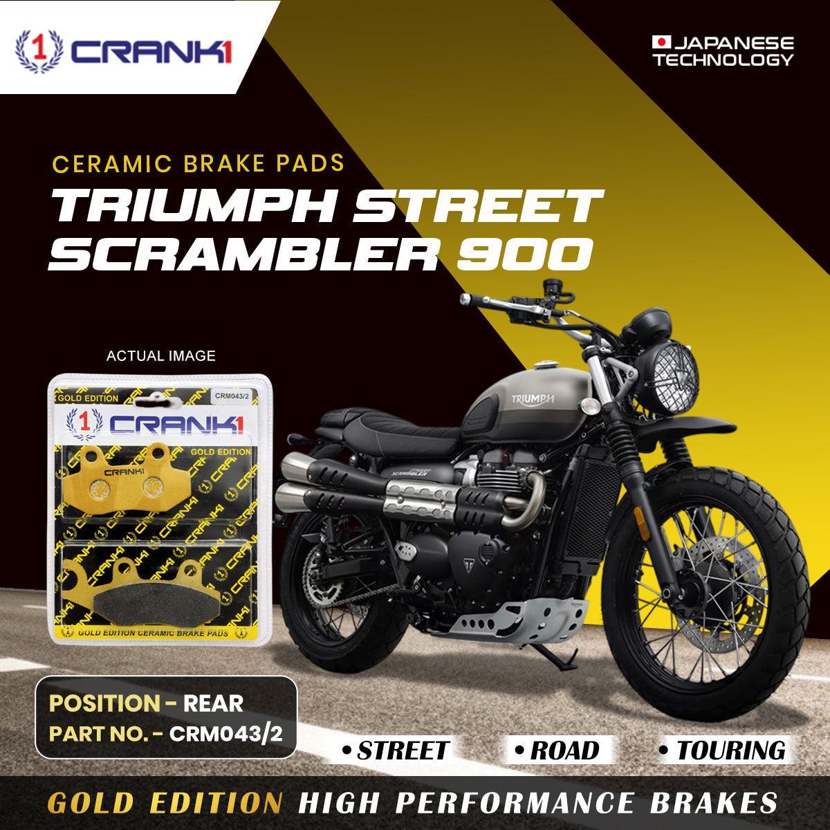 Ceramic Brake Pads For Triumph Street Scrambler 900 - Rear - CRM043/2 - 1 Set