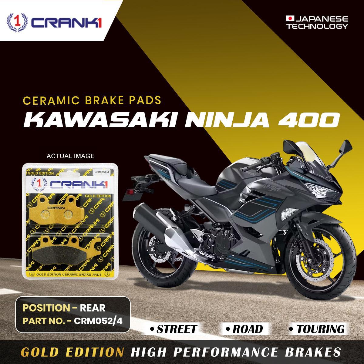 Ceramic Brake Pads For Kawasaki Ninja 400 - Rear - CRM052/4 - 1 Set