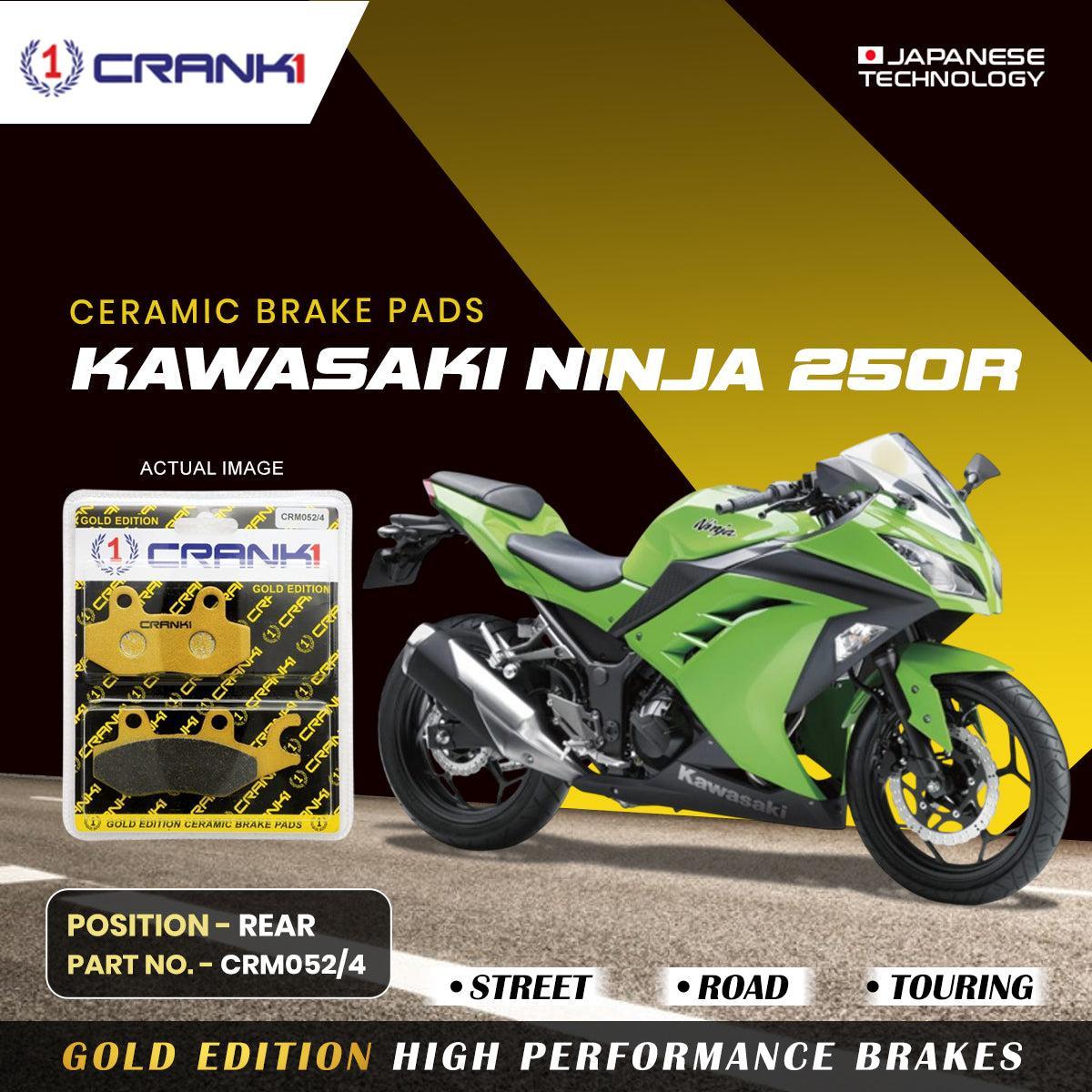 Ceramic Brake Pads For Kawasaki Ninja 250R - Rear - CRM052/4 - 1 Set
