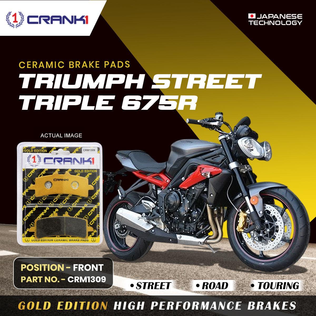 Ceramic Brake Pads For Triumph Street Triple 675 R - Front - CRM1309 - 2 Sets
